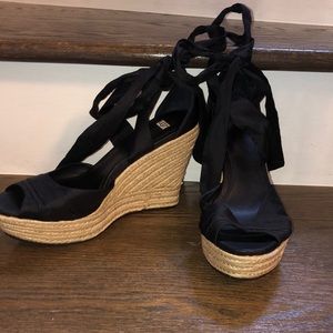 UGG Ankle Tie Wedges